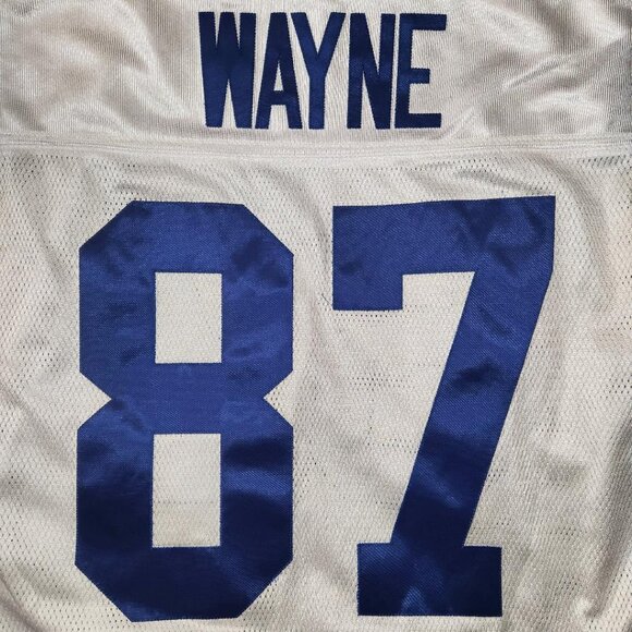Reggie Wayne Indianapolis Colts Authentic Jersey Size 52 White Blue Stitch Sewn - Picture 4 of 8